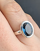 pierścionki srebrne Pierścionek London blue topaz 5