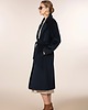płaszcze damskie Granatowy płaszcz z alpaki 6