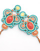 kolczyki soutache Letnie koralowe 4