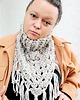 szale damskie Komin w kolorze złamanej bieli 3