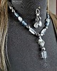 Biżuteria ślubna Komplet ślubny z kryształu górskiego i szkła weneckiego unikat handmade 5