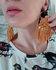 kolczyki chwosty Kolczyki chwosty makrama musztardowe 1