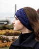 opaski do włosów Niebieska wełniana opaska warkoczowa na jesień 5