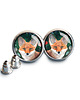 kolczyki szklane Wild Forest Fox kolczyki wkrętki dla eleganckiej kobiety 2