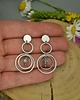 kolczyki wire wrapping Kolczyki sztyfty koła labradoryt  kółka stal chirurgiczna 6
