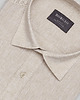 koszule męskie Lniana koszula lentane 00481 długi rękaw beżowy slim fit 1