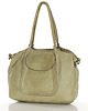 torby na ramię Kremowa torebka damska  skórzana shopper bag - MARCO MAZZINI kremowy beż 3