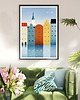 plakaty Gdańsk - kolorowe kamienice - plakat 50x70 cm 1