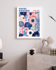 plakaty PLAKAT dekoracyjny , kwiaty Yayoi Kusama, łąka abstrakcyjna 3