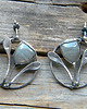kolczyki wire wrapping Złociste labradoryty   -  kolczyki 3