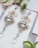 Biżuteria ślubna Kolczyki ślubne Lace Me Long  srebrno i ivory 5