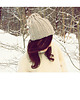 czapki damskie Czapka  beanie merino cotton jasny beż 1