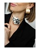 chokery Mały  choker z jedwabiu 1