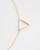 złote naszyjniki 16k Gold Plated Triangle Necklace 2