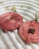 kolczyki soutache Kolczyki koła pudrowy róż ze złotem lekkie 1