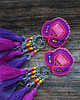 kolczyki soutache Kolorowe kolczyki boho z chwostami 2
