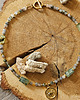 chokery Choker z kwarcem, frenitem i zawieszką 1
