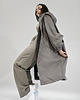 płaszcze damskie Płaszcz longline hoodie oversize stone 2