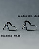 kolczyki wire wrapping Srebrne kolczyki wkrętki serca LOVE duże 7