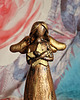figurki i rzeźby Rzeźba z gipsu Anioł Światła złoty wys. 13,4 cm 1