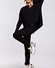 bluza bez kaptura damska Bluza z rozcięciami- czarna(M-491) 3