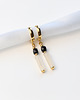 kolczyki pozłacane Kolczyki pozłacane - Czarny Turmalin, Biały Agat 2