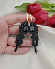 kolczyki soutache Długie kolczyki soutache, czarne kolczyki, kolczyki z onyksami 1