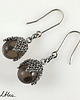kolczyki wire wrapping Kawowe w siateczce - kolczyki (lub klipsy) 1