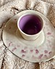 patery i talerze Ceramiczna czarka i talerzyk "Fiołki" 1
