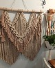 makramy DOSTĘPNA OD RĘKI Makrama boho XL ciepły beż 1