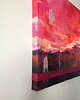 obrazy Obraz ręcznie malowany na płótnie 50 x 50 cm - abstrakcyjny pejzaż 2