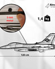 Ozdoby na ścianę F-16 Fighting Falcon metalowa ozdoba na ścianę 3D 8
