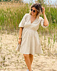 sukienki mini damskie Sukienka ,,Dwustronna beż melange z domieszką konopi 6