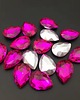 biżuteria różna Tunele do uszu łezki 10-100mm ze szklanym kryształkiem #023 Rose Red 2