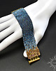 bransoletki ze szkła Blue Ombre, wyplatana bransoleta, beading 4