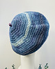 czapki damskie Wiosenny beret damski z antenką ręcznie robiony bawełna one size 1