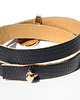 bransoletki skórzane black gad + gold 1