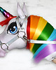 zabawki - inne Hobby horse, tęczowy jednorożec - koń na patyku 2