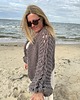 kardigany damskie Sweter oversize 100% wełna handmade 2