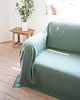 koce i narzuty Narzuta na kanapę  heavy linen EUCALYPTUS GREEN 3