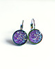kolczyki z żywicy Kolekcja Starlight - kolczyki druzy fioletowe - stal 3