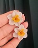 kolczyki z masy plastycznej Kolczyki "narcyz" handmade 1