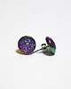 kolczyki z żywicy Kolekcja Starlight - kolczyki fiolet druzy - stal, mini 1