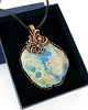 wisiory Koral fossil wisiorek wire wrapping 2