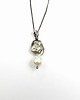 wisiory Lawa z perłą białą - zawieszka srebrna 3