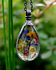 wisiory Naszyjnik kolorowa łąka łezka 1