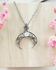 wisiory Naszyjnik Lunula Kamień Księżycowy stal chirurgiczna wisiorek handmade 1