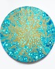 obrazy Okrągły obraz "Serce Oceanu" średnica 40 cm acrylic pouring 1