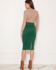 spódnice midi Spódnica ołówkowa z dzianiny, SP128 zielony 2
