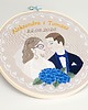 Ślub - inne Personalizowana pamiątka ślubna, haft ślubny/ rocznicowy w tamborku 2